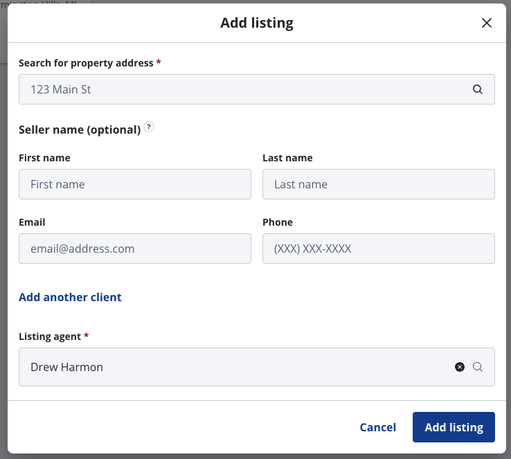 Create Listing 2 Create Listing 2